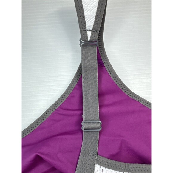 Syrokan Ultra Sports Bra Wireless High Impact Workout Purple White Gray Size 42E - Picture 8 of 9